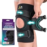 BraceAbility J Patella Knee Brace - Lateral Patellar Stabilizer, Side Stabilizers, Reversible Buttress for Kneecap Tracking, Dislocation, Subluxation, Runners Knee Support for Men and Women (Large)