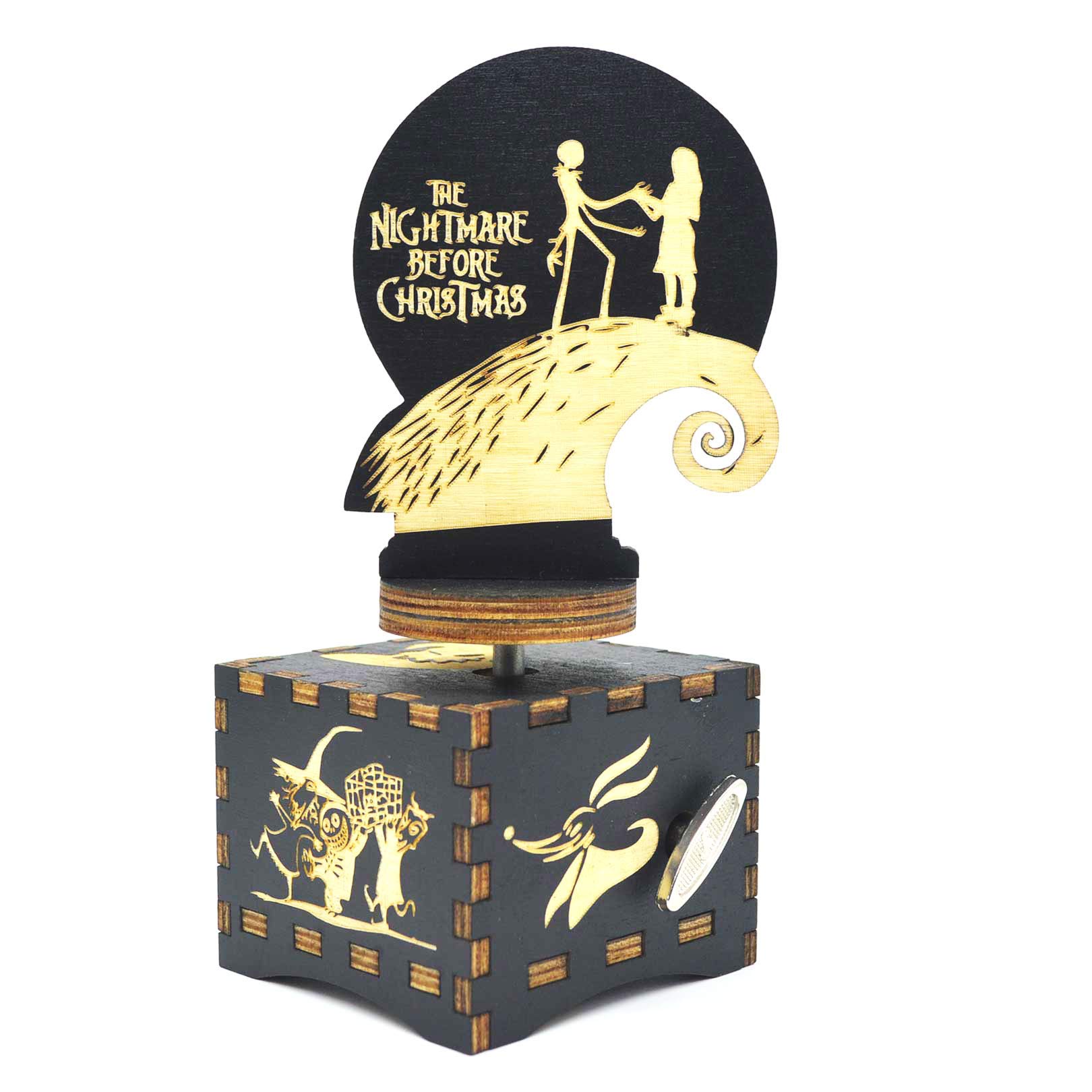 Micteney Nightmare before Christmas Music box,Wooden Music box gifts for kids on Halloween Christmas,Nightmare before xmas gifts,Play Tune This is Halloween