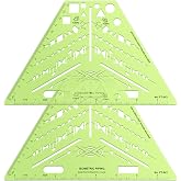 2 Pack Isometric Pipe Template Drafting, Isometric, 8.5 x 5.19 Inch | Professional Plumbing Elevation Template Guide Electrical Drafting Isometric Piping Drawing Stencil with Ruler Scale