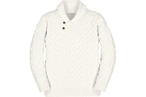 Teurkia Boys' Casual Knit Cable Turtleneck Sweater Rib Cuff Pullover for Kids