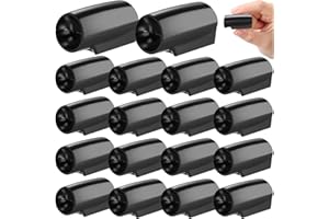 Qualirey 18 Pcs Deer Warning Whistles for Car Warning Horn for Vehicles and Trunks Whistle Avoids Collisions Devices Motorcycle Helps Reduce Accidents(Black,Single Hole)