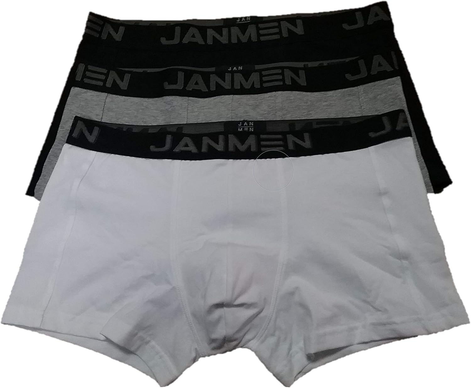 JAN-MEN Janira, Boxer TRIPACK Supreme DE ALGODÓN, TM. Negro-Gris ...