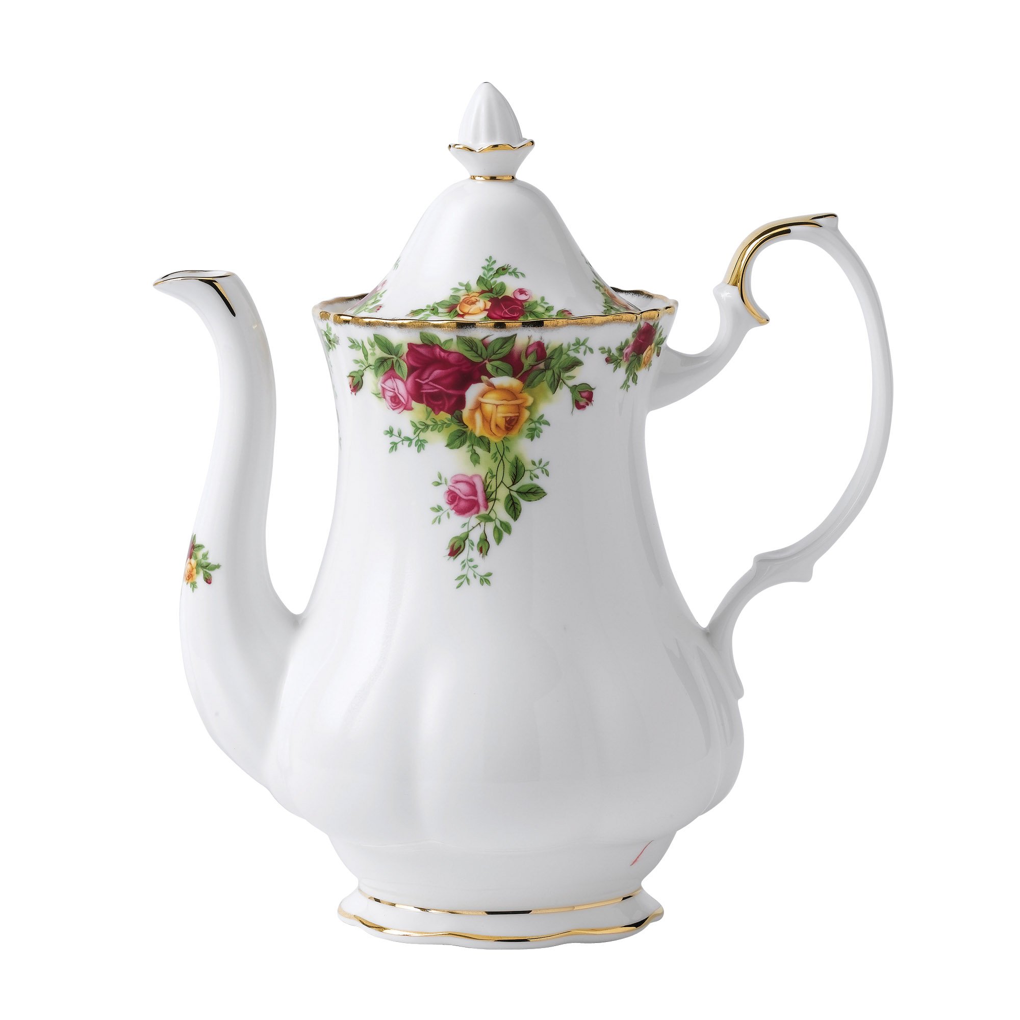 Royal Albert 15210051 Old Country Roses Coffee Pot L/S 1.25Ltr White, Bone China, 22.9