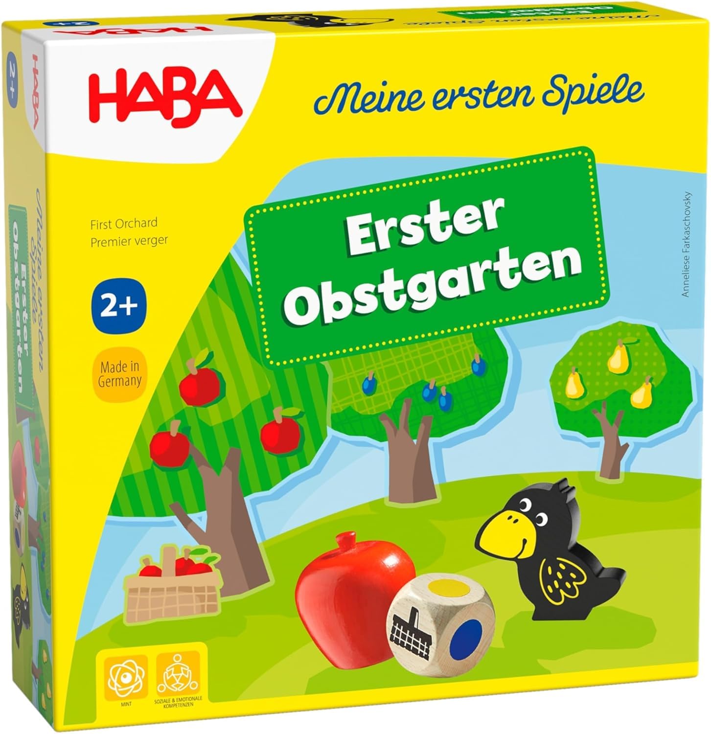 Haba 4655 My First Games, First Fruit Garden, Fun Game with Colours and Shapes from 2 Years of Age and Above, Wooden Toy and Educational Game, Classic for Small Children