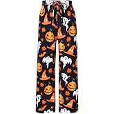 UNIFACO Kids Pajama Pants Boys Girls Holiday Sleepwear Bottoms 6-16Y Pjs | Elastic Drawstring Waist Side Pockets Loose Pajamas Fit for Daily Wear, Sleep and Parties