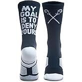 ChalkTalkSPORTS Lacrosse Performance Crew Socks - Multiple Designs & Colors - Youth & Adult - Lax Mid-Calf Socks