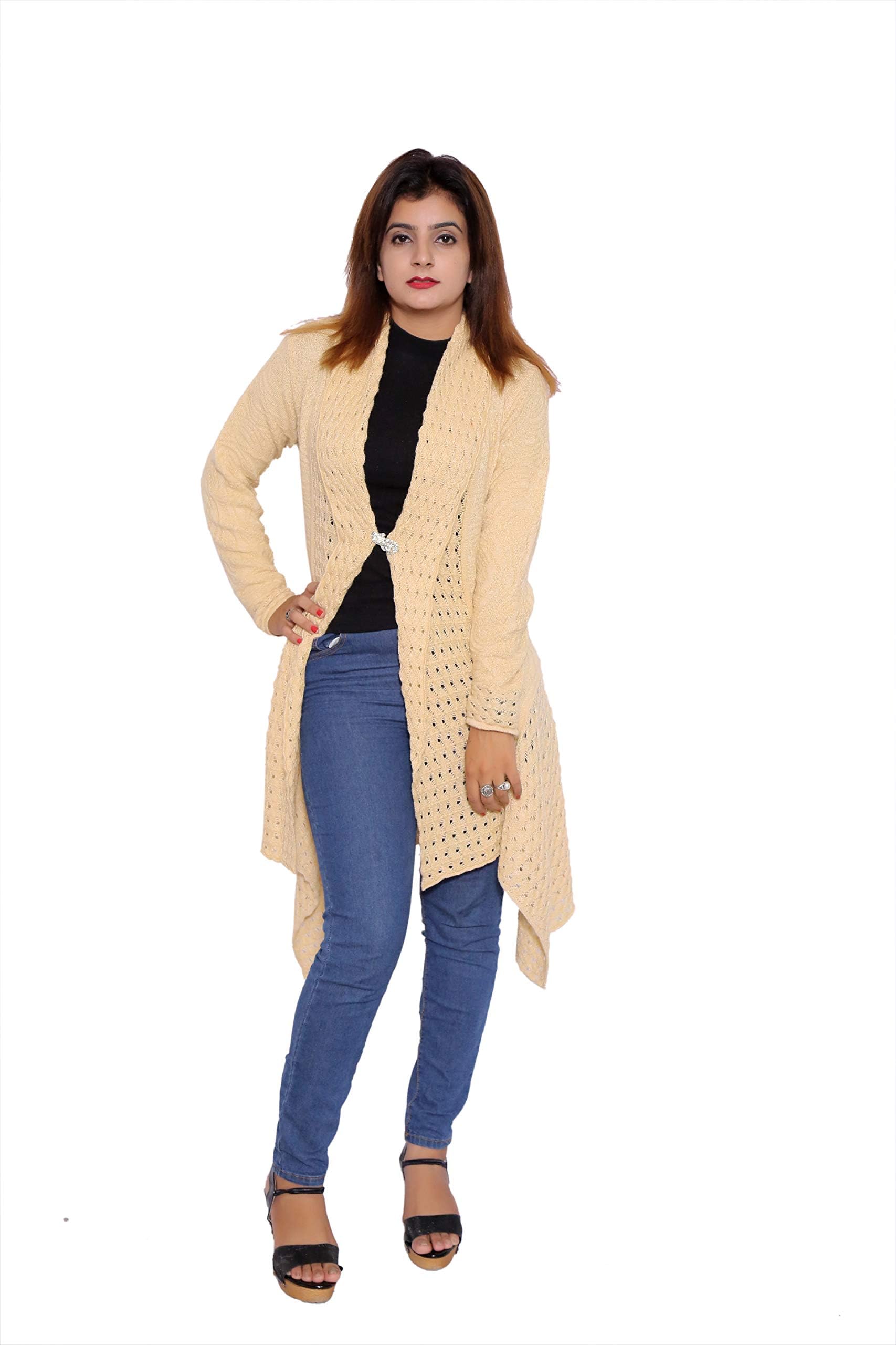 FREUNDINยฎ CS-7 German Design Girl's Woollen Cardigan Shrug, Free Size