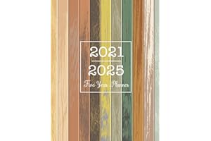 5 Year Monthly Planner 2021-2025: Five Year Monthy Planner, 60 Months Calendar, 5 Year Appointment Book, Business Planners, Agenda Schedule Organizer Logbook and Journal | Vintage Wooden Cover