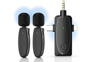 MAXDORIA 393FT Wireless Lavalier Microphone for iPhone, Android, Camera, Laptop | 3-in-1 2.4G Dual Mini Mics | Ultra Low Delay & Noise Reduction | Perfect for Video Recording, Vlogs, YouTube, TikTok