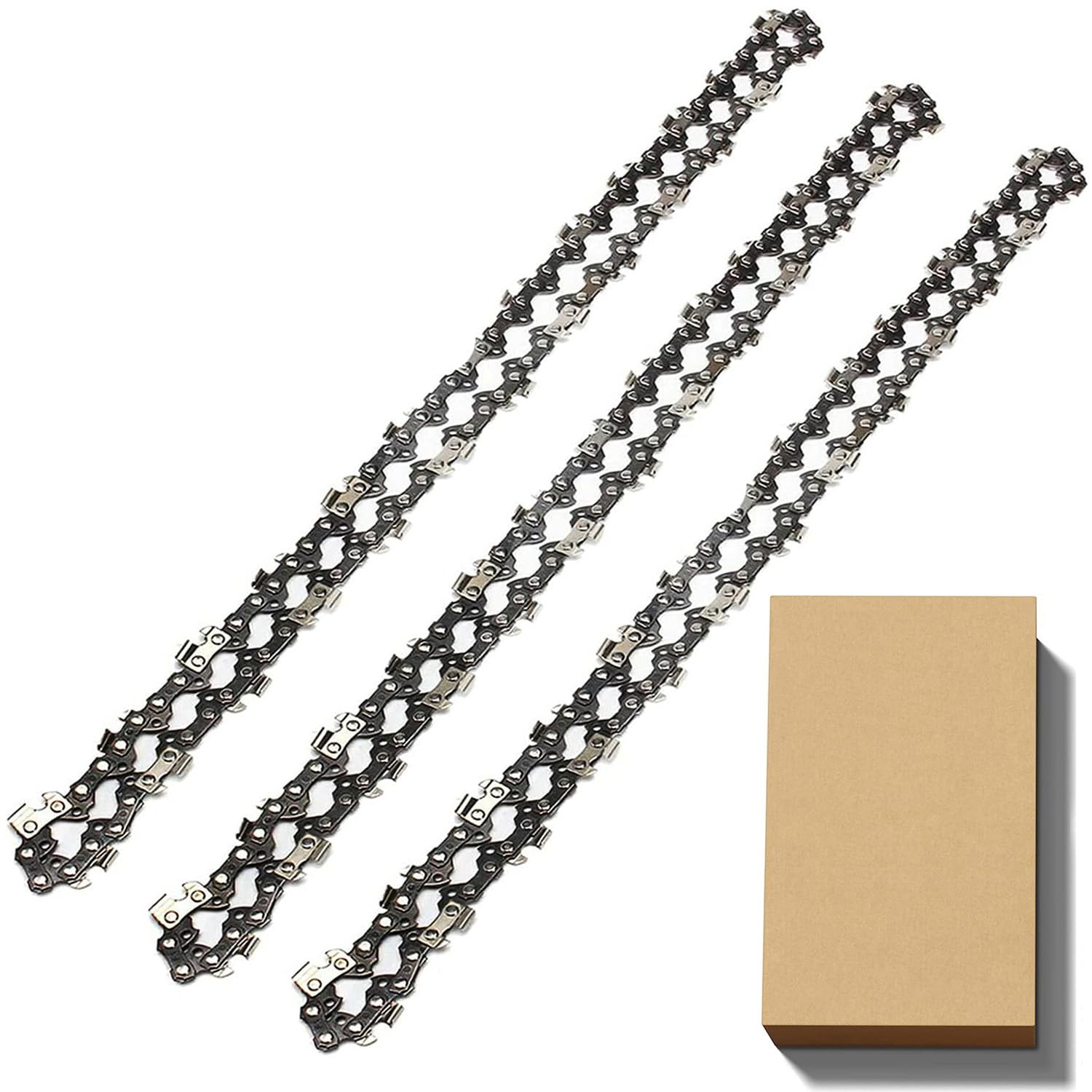 3X Chainsaw Chain for 20 Inch (50cm) Bar 76 Drive Links, 0.325inch Pitch, 0.058inch Gauge, Replacement Saw Chain Fit Timberpro 62CC and Other Chainsaws