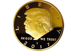 GOPBOX Donald Trump Gold Coin, Gold Plated Collectable Coin and Case Included, 45th President, Certificate of Authenticity Official