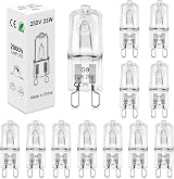 BROTOU G9 25W Halogen Bulbs 230V 500LM 2700K Warm White 12 Pack Dimmable