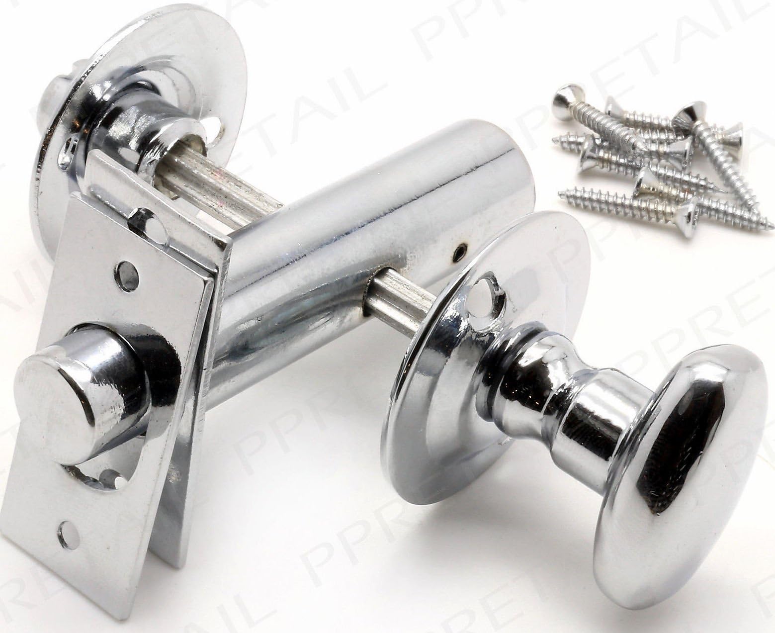 CHROME PRIVACY THUMB TURN+SCREWS Bathroom Toilet Door Security Lock Latch Bolt