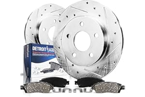 Detroit Axle - Rear Brake Kit for 2008-2017 Honda Accord 2009-2014 Acura TSX Drilled & Slotted Brake Rotors Ceramic Brakes Pads 2010 2011 2012 2013 Replacement : 11.10" inch Rotor