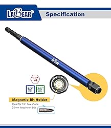 LABEAR - 1/2"x8", 2-in-1 Impact Bit and Socket