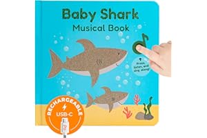 Cali's Books Baby Shark Music Book for Toddlers 1-3 Years Old - Animal Songs Musical Books, Interactive Baby Sound Book, Singing Toy for Children Girls, Learning Song Toys for Toddler Boys