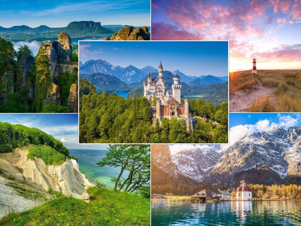 "ROMANTIC LANDSCAPES” Postcard Set (Pack of 50) – 5 different images each 10 pieces, perfect for postcrossing and collectors