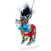 Debonair Donkey Blown Glass Christmas Ornament