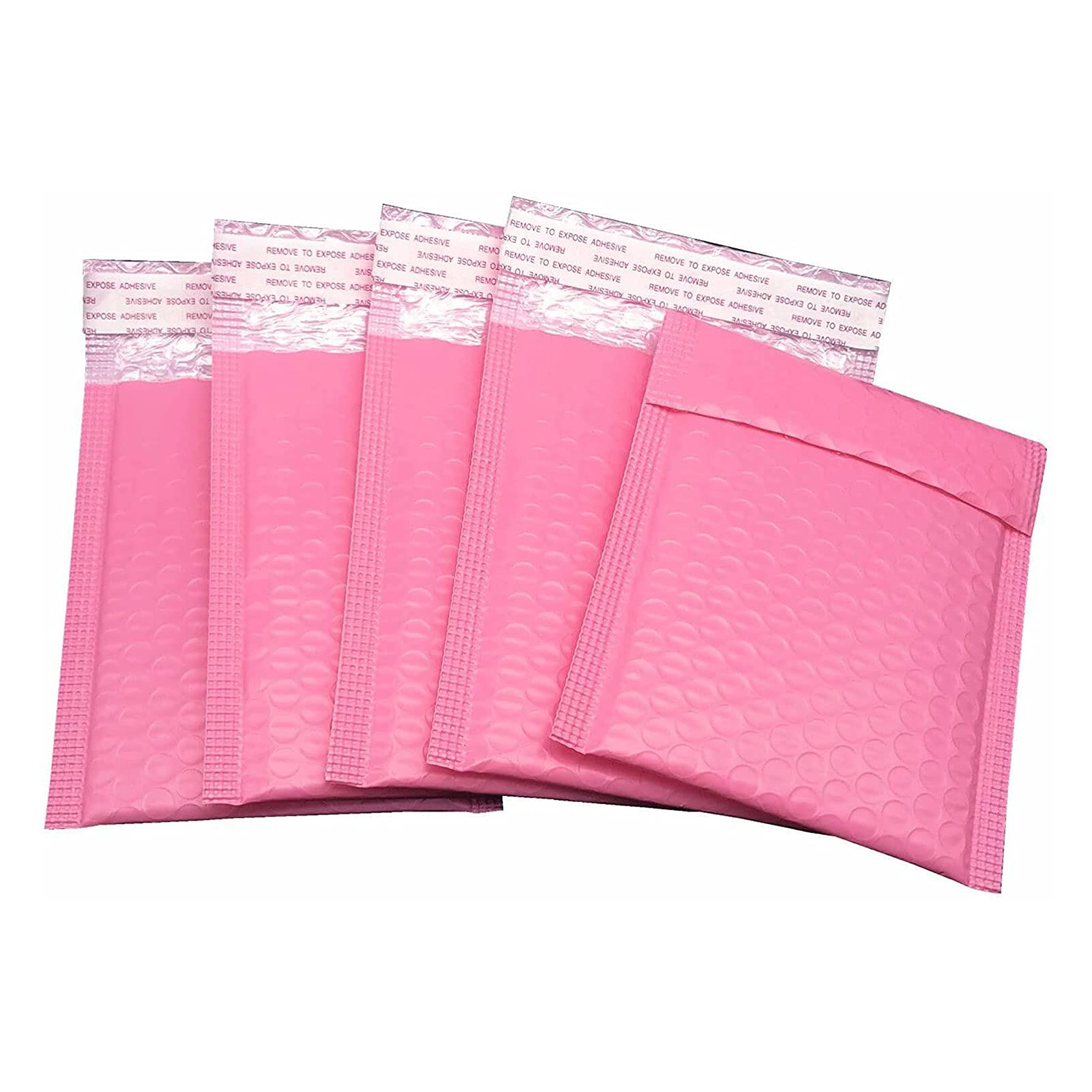 Poly Bubble Mailer Padded Envelopes,A4 A5 Envelopes Poly Mailer Self-Seal Pink (15 * 20cm, 5 Pack)