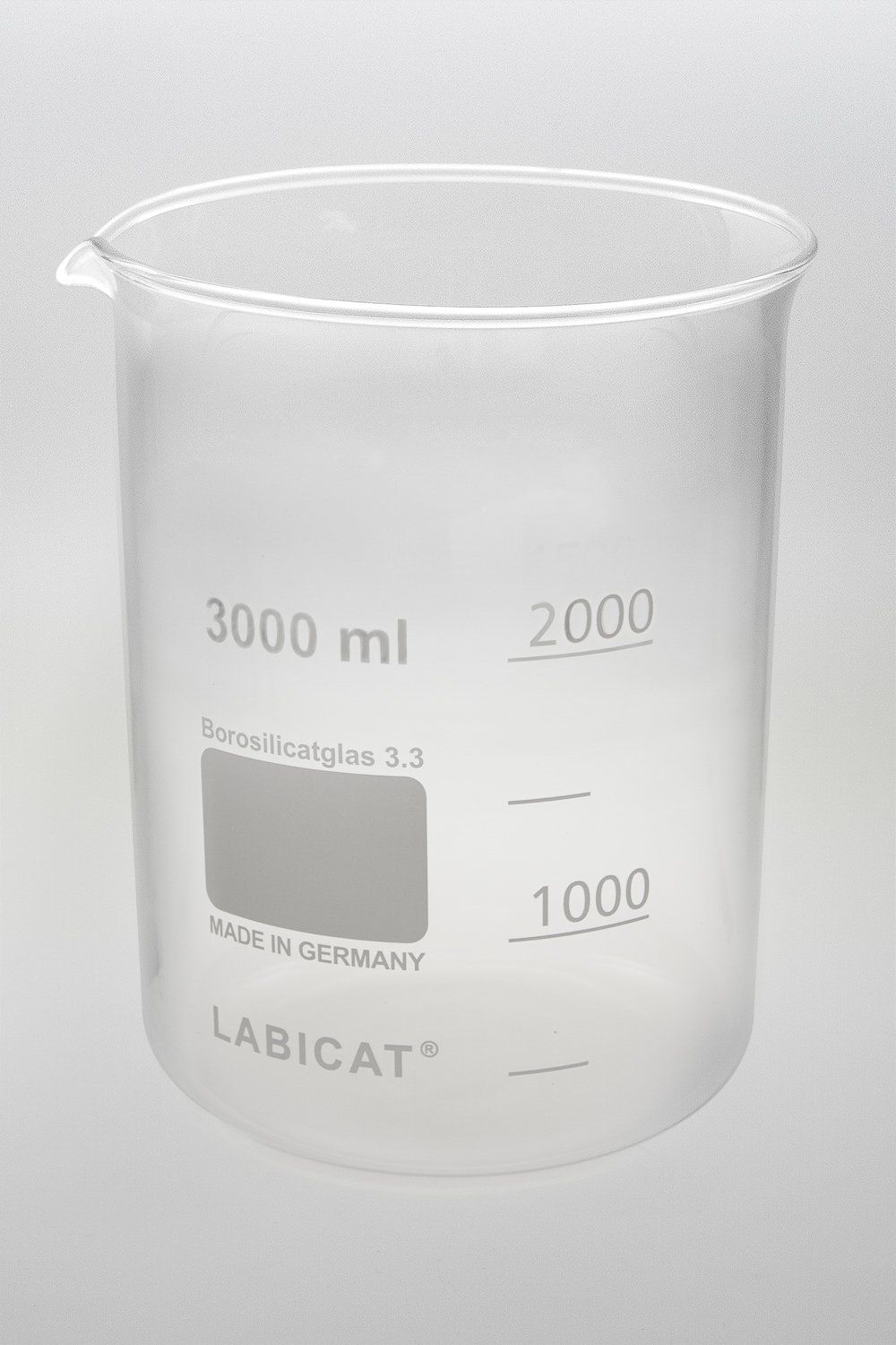 Labicat 7203396 - Becherglas aus Borosilikatglas, niedere Form mit Ausguss, Teilung, Graduierung ...