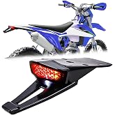DREAMIZER Rear Fender Black 12V LED Tail Light Brake Lamp Turn Signals For Off-road Motorcycle Motocross Dirt Bike（Black#3