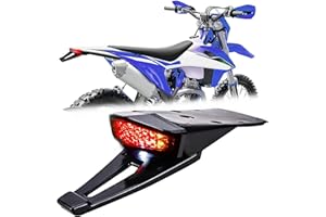 DREAMIZER Rear Fender Black 12V LED Tail Light Brake Lamp Turn Signals For Off-road Motorcycle Motocross Dirt Bike（Black#3