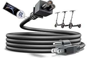 ALIENSX Fast Charger Compatible with Ninebot by Segway MAX G3 / MAX G2 / G30 / G30P / P65 / P65A / P65E / P65U / P100 / P100S / F60, 3 Prong 16AWG Charging Cable Power Cord for Electric Scooter (6FT)