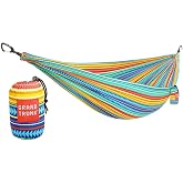 GRAND TRUNK Double Deluxe Camping Hammock | Cabo | 11 ft | 500 lb capacity | Lightweight parachute nylon | Fits 2 people for camping &amp; travel