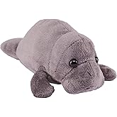 Wild Republic Pocketkins Eco Manatee, Stuffed Animal, 5 Inches, Plush Toy, Made from Recycled Materials, Eco Friendly