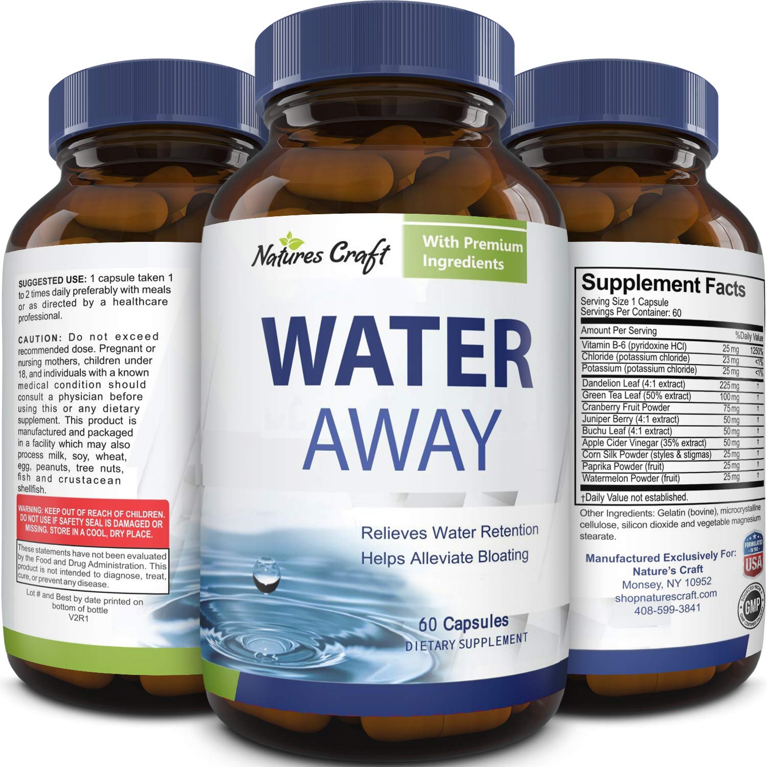 Water Away Pills and Diuretic Supplement Diuretic Pills for Water