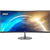 MSI Pro MP341CQ, 34" Monitor, 3440 x 1440(UWQHD) VA, 100Hz, TUV Certified Eyesight Protection, 4ms, Displayport, HDMI, Tilt
