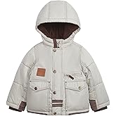 LONDON FOG Boys' Heavyweight Sherpa Lined Hooded Utility Winter Coat
