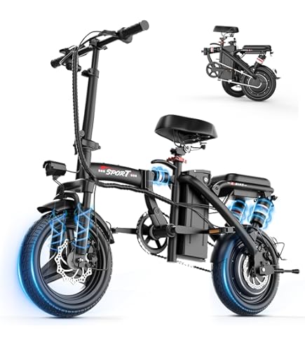 Amazon.com : AZHAR Foldable Electric Bike for Adults Teens, 1200W