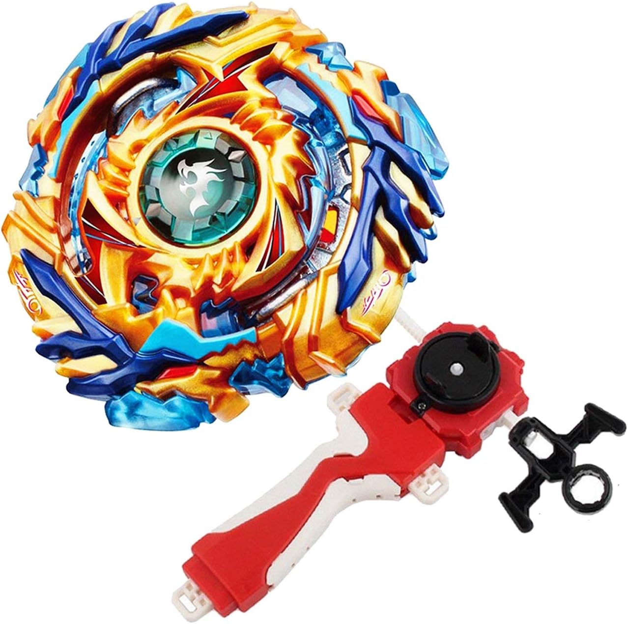 Bey Burst Evolution Turbo Battling Top Blade God Bey with Lr Launcher Grip Spryzen Starter Set B-79 Booster Drain Fafnir.8.Nt Attack Gyro Bay Battle Kit Gaming Tops Novelty Spinning Toy Gift for Boys