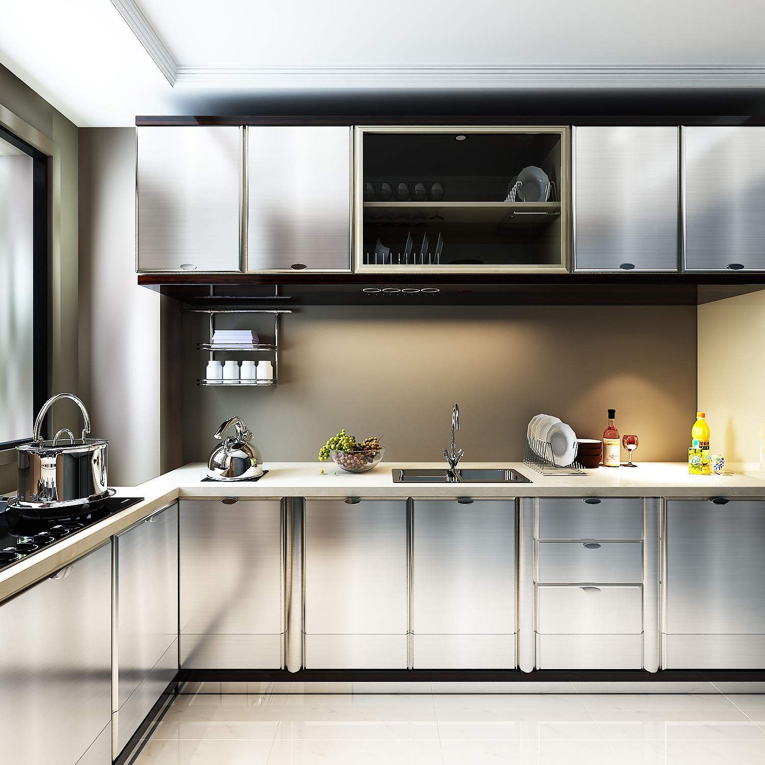 Wallpaper Livelynine 15 8x197 Blushed Nickel Peel And Stick