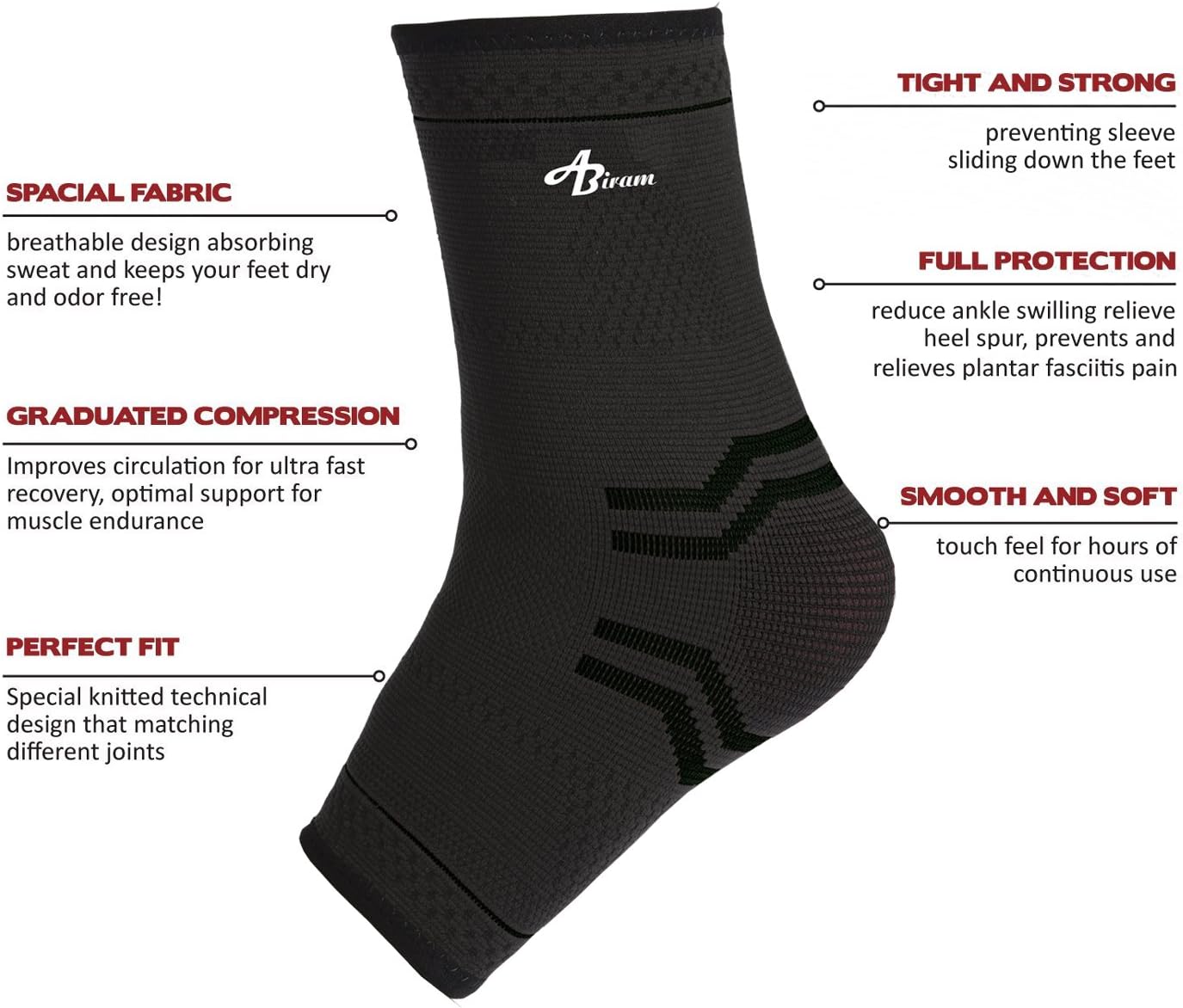 JUPITER Foot Sleeve (Pair) with Compression Wrap, Ankle Brace For Arch, Ankle Support, Football, Basketball, Volleyball, Running, For Sprained Foot, Tendonitis, Plantar Fasciitis: Health & Personal Care