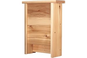 Cedar Alpha XL Bat Houses for Outside Clearance 16"x12" - Cedar Bat Box for Outdoor- Wall Post Pole Mountable - Alaskan Old Gowth Red Cedar - Bat Supplies for Wildlife Enthusiast Choice