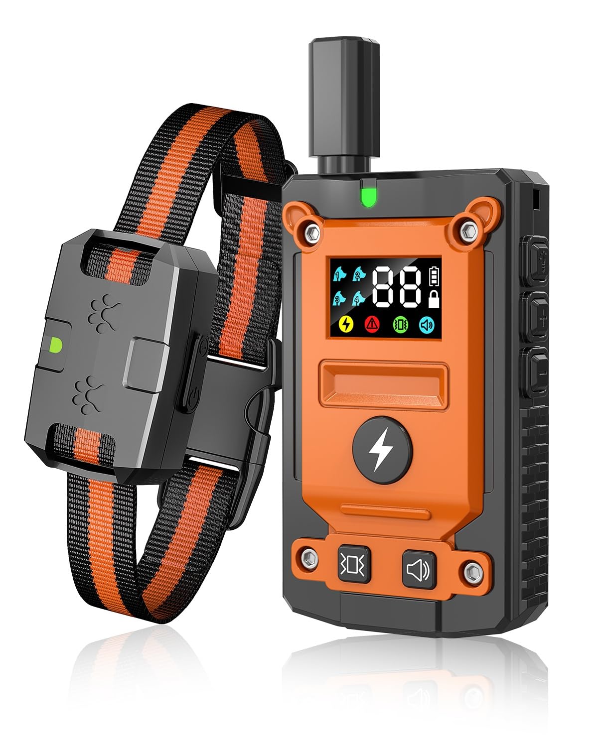 Photo 1 of SLFC Dog Shock Collar - 3300FT Dog Training Collar with Remote Control, IP67 Waterproof, LED Light Function, Rechargeable Electric Shock Collar for Small Medium Large Dogs(Orange)
