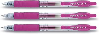 Pilot G2 Retractable Gel Pens Pink 3 Stifte Brand PILOT