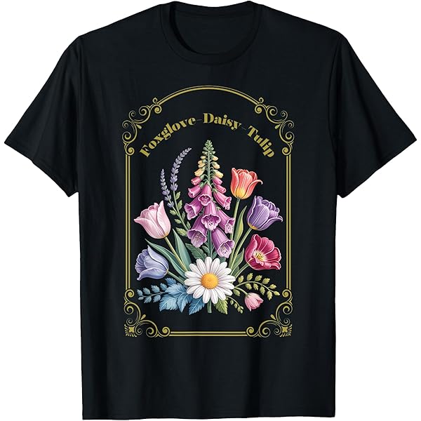 Amazon.com: Foxglove Daisy Tulip Floral Subtle Floral Flowers T
