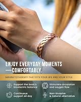 MagnetRX Pure Copper Magnetic Bracelet Adjustable Cuff Gift Box Twisted Copper view 3