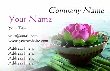 Fleur De Lotus Et Bambou Personnalisé Cartes De Visite 1000