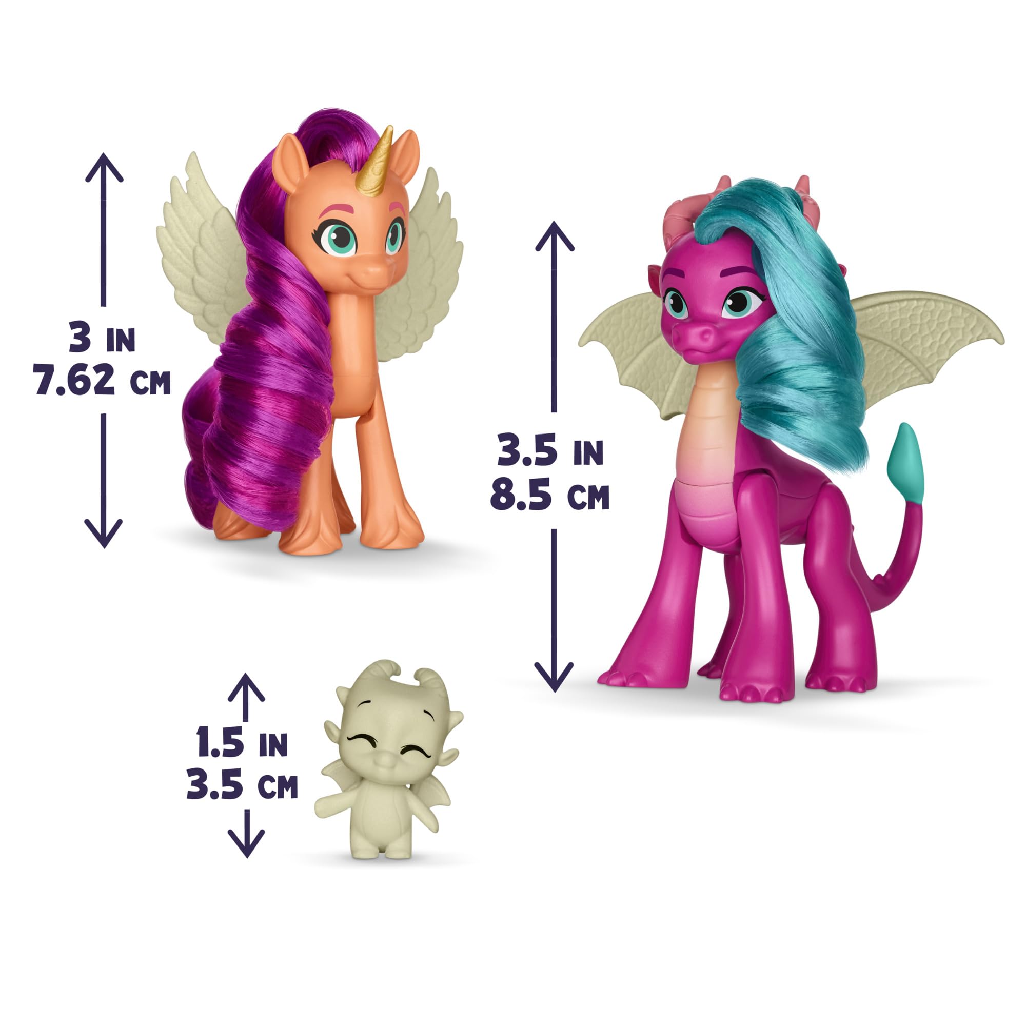 My Little Pony: Tell Your Tale Dragon Light Reveal, 3 Glow in The Dark Dolls, 3-Inch Scale Toys for Girls and Boys Ages 4+