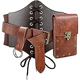 PEKVU Corset Renaissance Belt Medieval Renaissance Belt Pouch Cork Potion Bottle Festival Halloween Costume Accessory