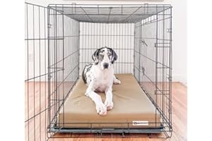 Big Barker Orthopedic Extra Large Dog Crate Bed for XL Dogs - 4" Memory Foam Pet Mattress with Machine Washable Cover - Durable Water-Resistant Pet Bed for Crates - Joint Support (Cordura)
