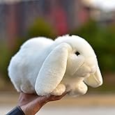 LIUHONGFEI Simulated White Rabbit Plush Toy Realistic Rabbit Doll Children's Day Gift Gift