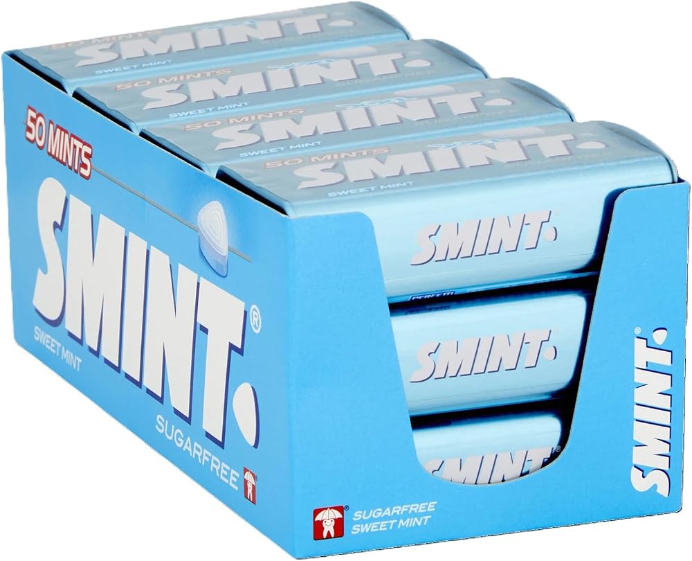 Smint XXL Sweetmint Sugar Free Mints 12 x 50 Tins Vegetarian