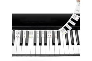 MOCAREHEALTH Piano Key Stickers for 88/61 Keys, Removable Piano Keyboard Note Labels, Suitable for Beginners to Practice Piano with Box (Thick)