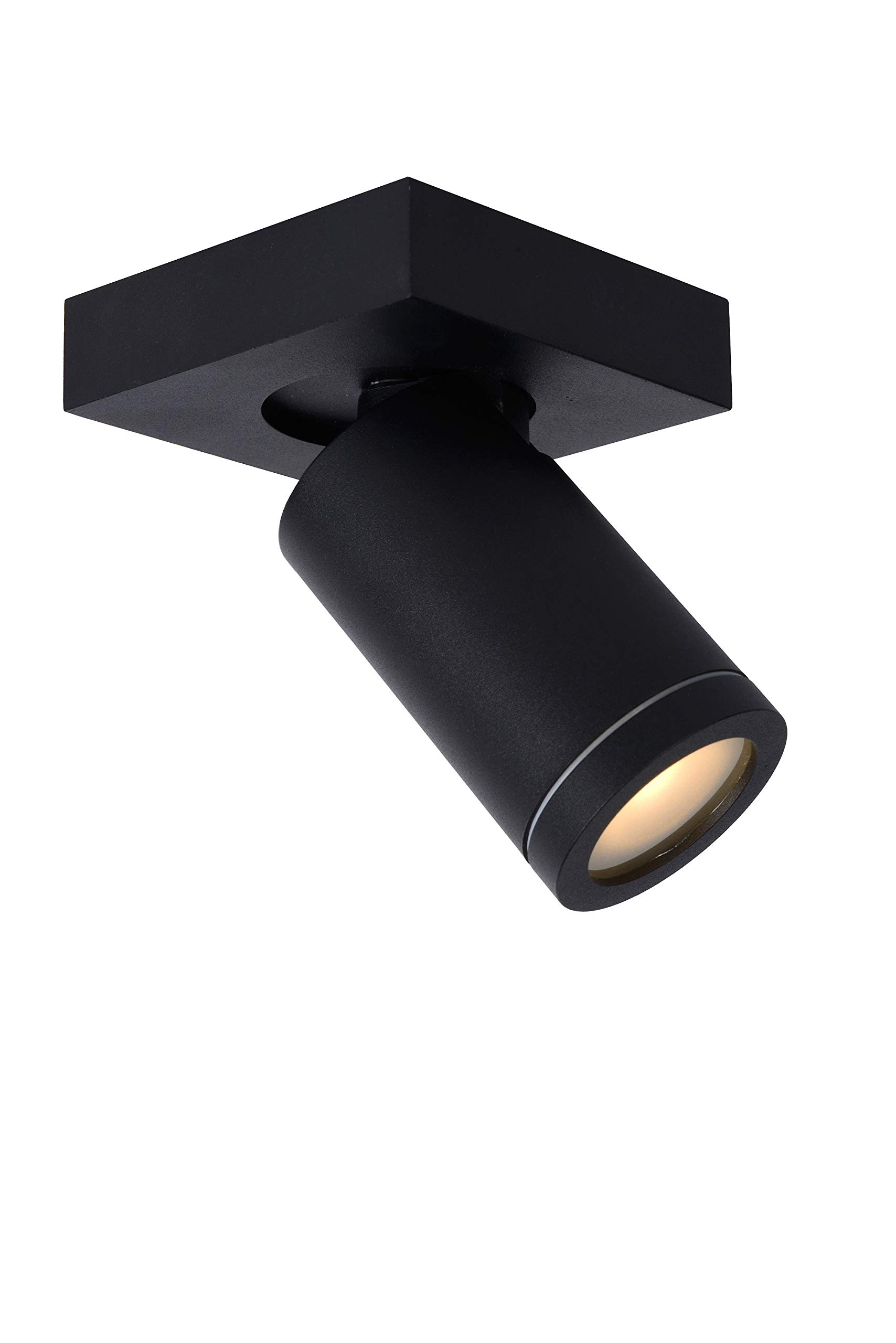 LUCIDE Taylor - Ceiling Spotlight Bathroom - LED Dim to Warm - GU10-1x5W 2200K/3000K - IP44 - Black