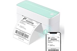 OMEZIZY Bluetooth Shipping Label Printer 4x6 - Wireless Label Printer for Shipping Packages, Thermal Label Printer Shipping Label Maker, Compatible with iPhone, Android, Windows, Mac OS, USPS, Etsy, Amazon